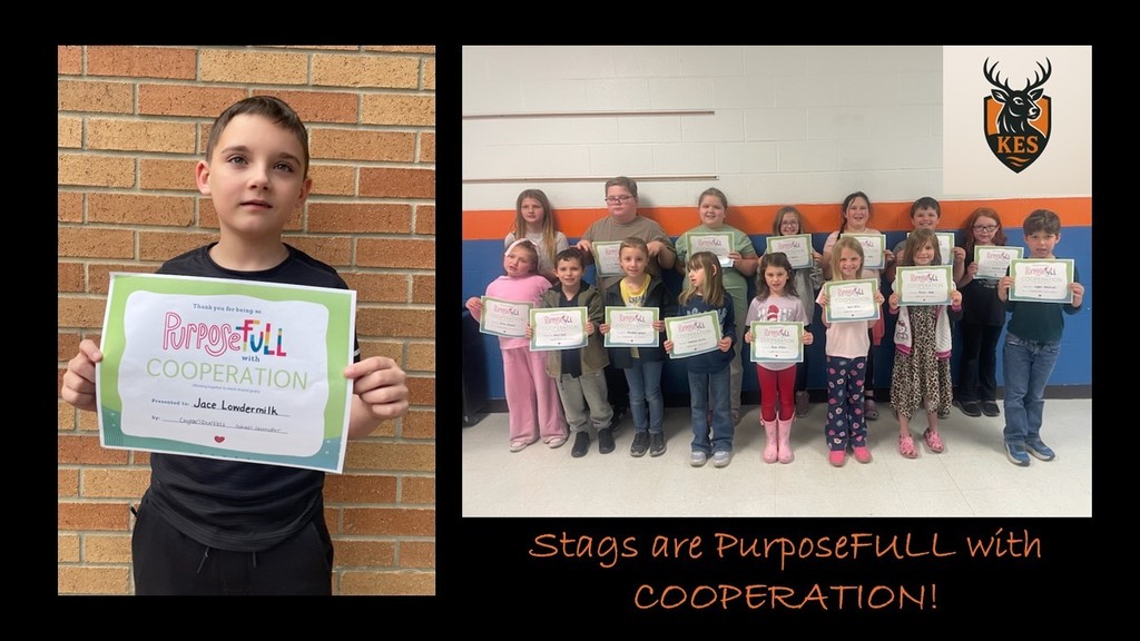 These Stags have been recognized for exhibiting the character trait of COOPERATION!