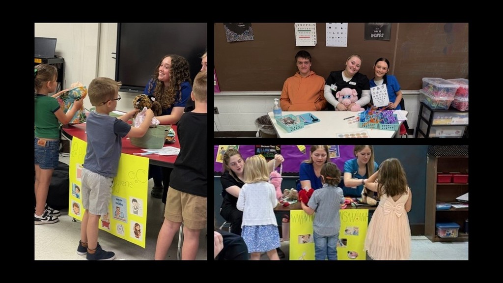 KES students received a lesson in routine doctor visits from PHS nursing students last week