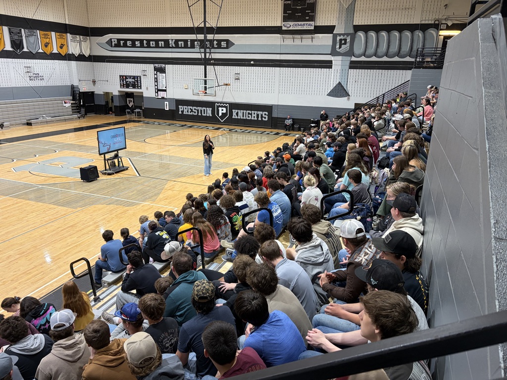 Cara Filler speaking to students