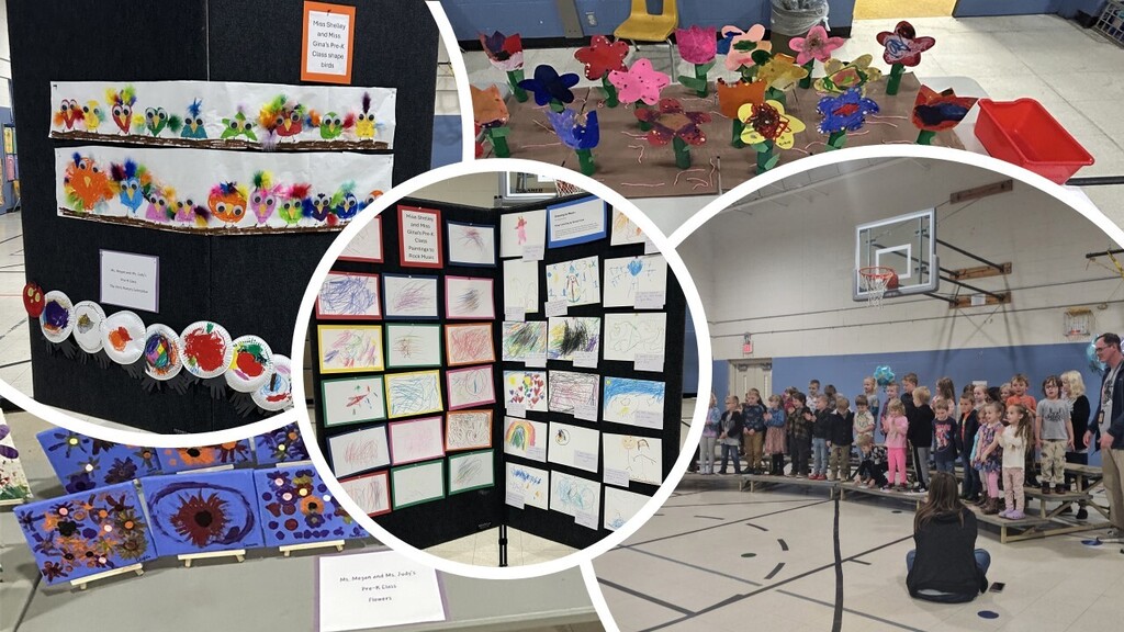 KES PreK students and teachers hosted the first-ever Spring Art Show on Thursday evening!
