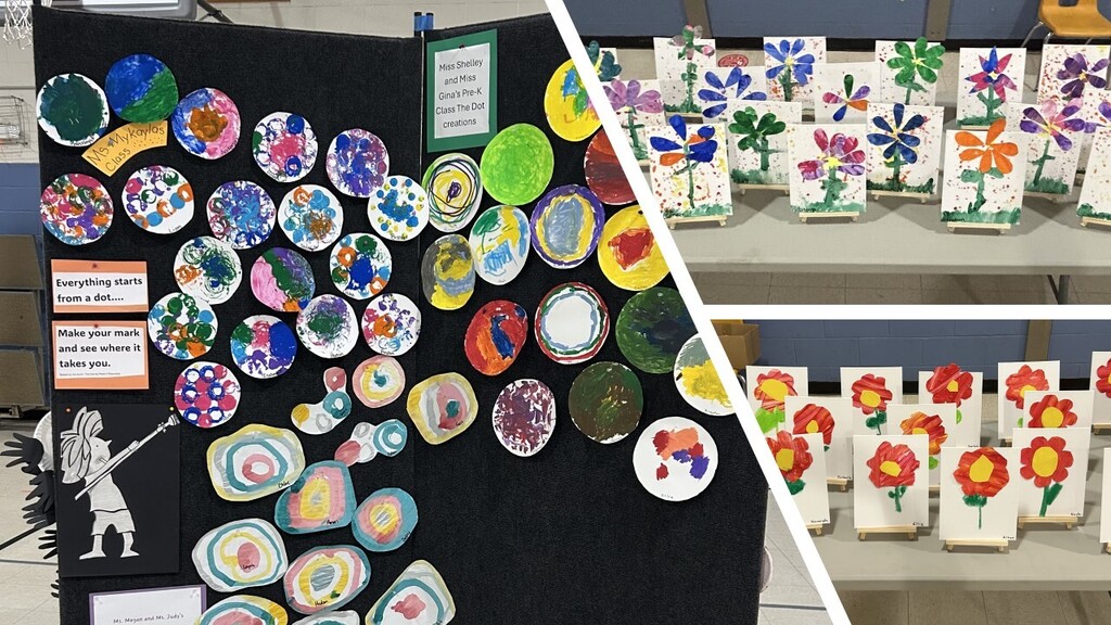 KES PreK students and teachers hosted the first-ever Spring Art Show on Thursday evening!