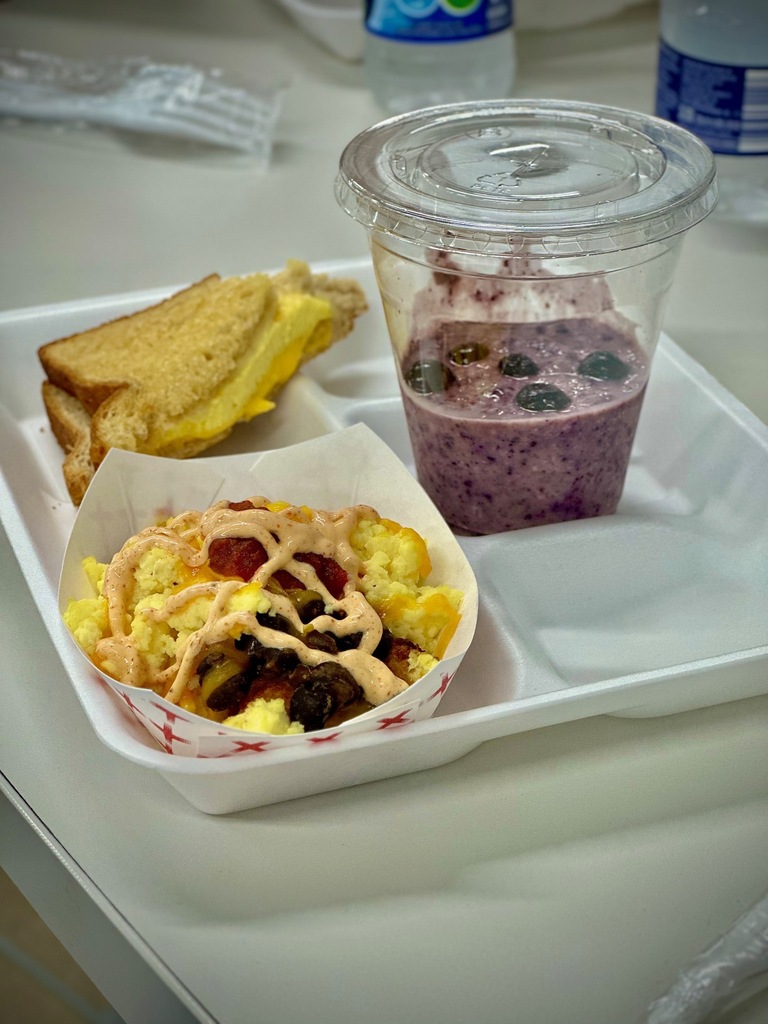 food on a tray