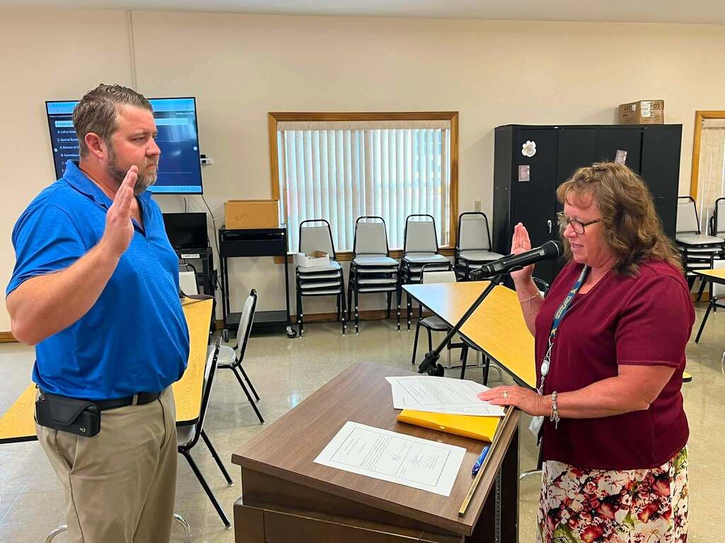 board member sworn into office