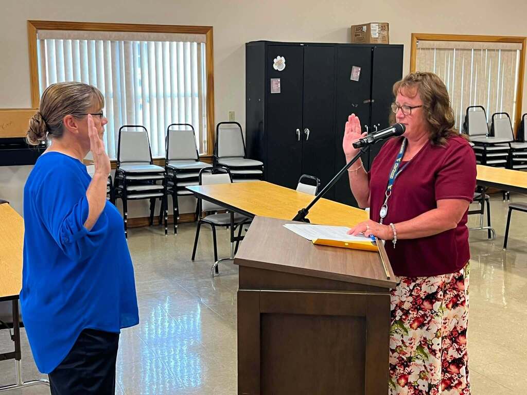 board member sworn into office