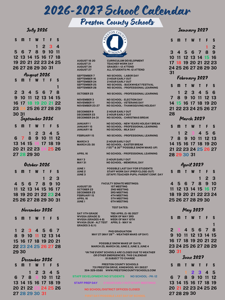 school calendar