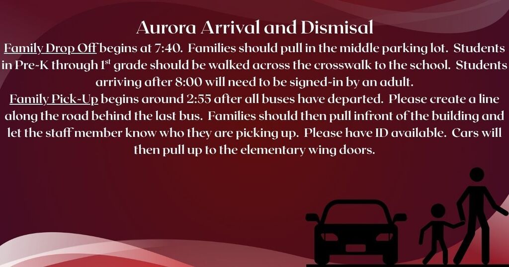 Drop off and pick up times