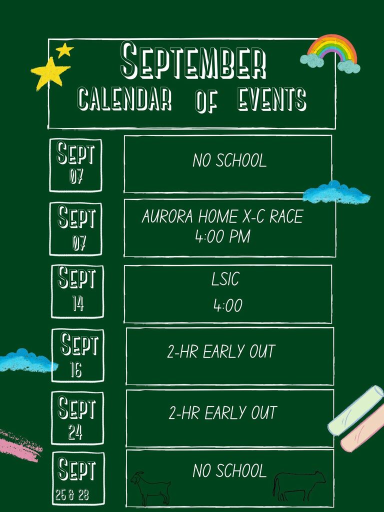 September Calendar of Events 