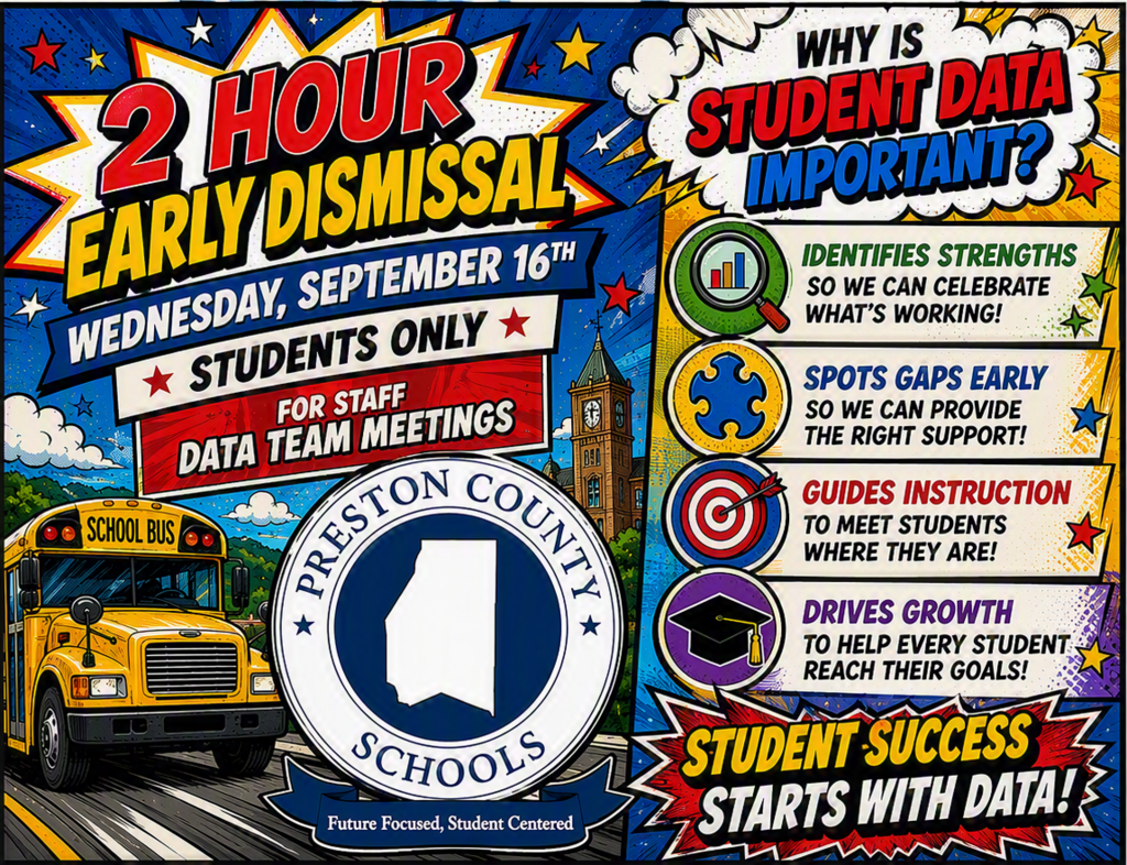 2 hour early dismissal graphic