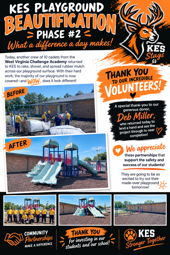 If you saw our playground yesterday, you might not believe the transformation that happened today!