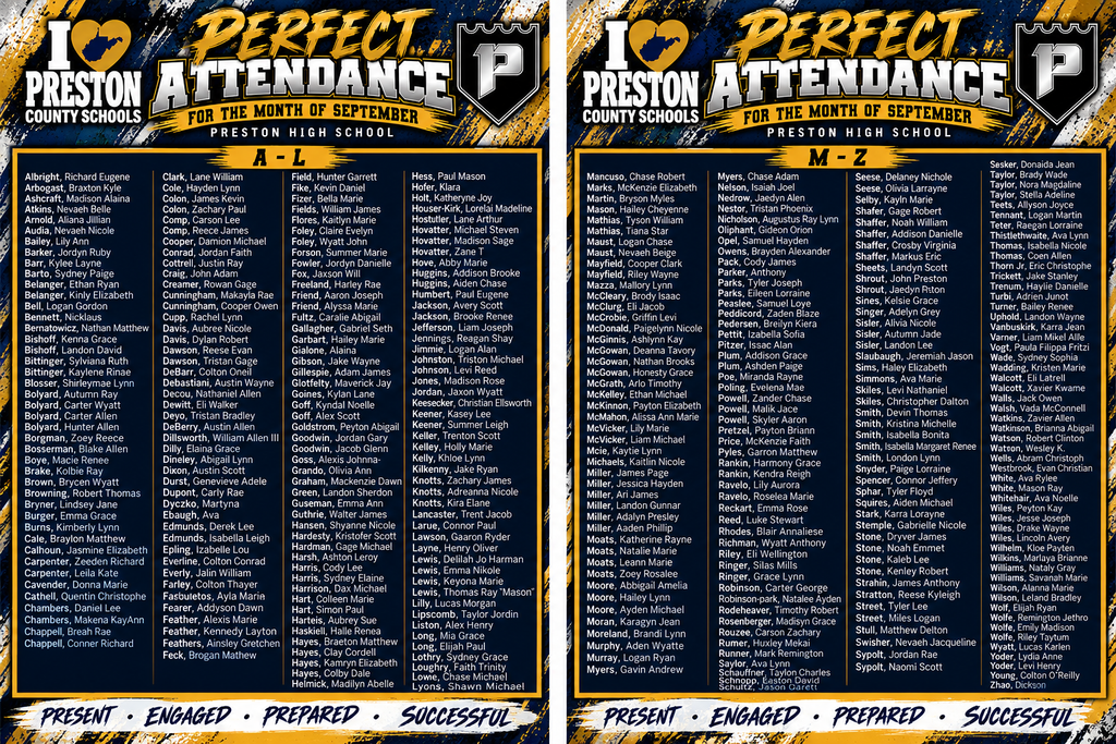 perfect attendance posters