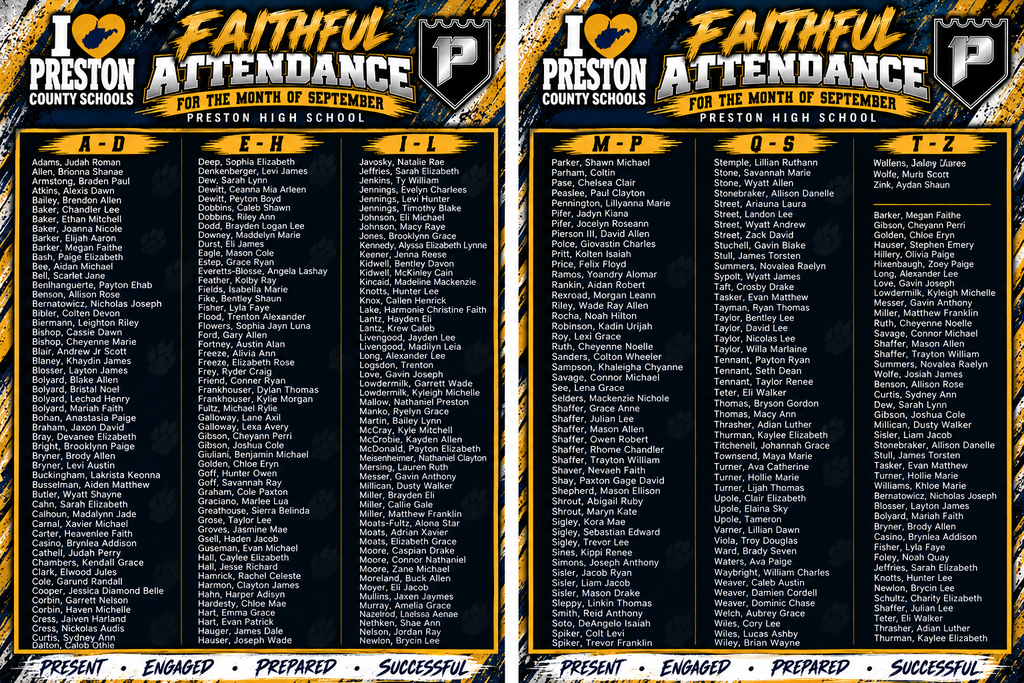 faithful attendance poster