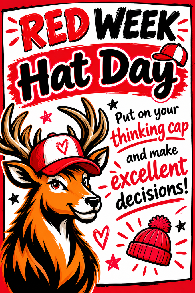KES: Tomorrow is Hat Day! Put on your thinking cap and make Really Excellent Decisions!