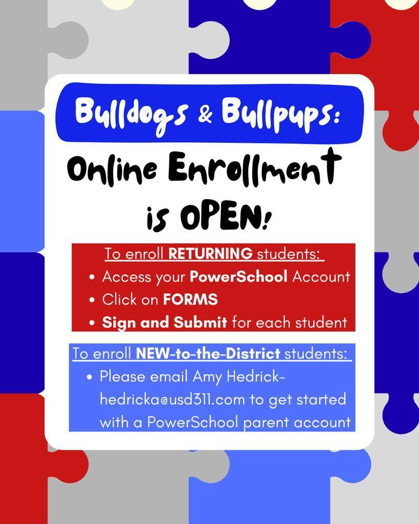 USD 311 On-Line Enrollment is Open