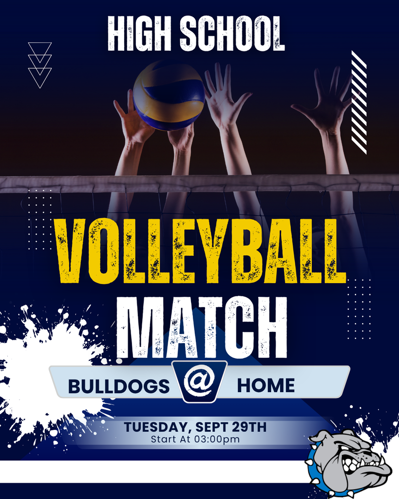 High School Volleyball Sept 29th 3 pm @ Home
