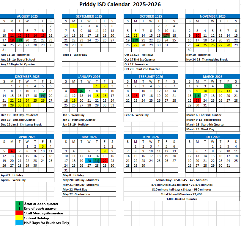 2025-2026 Calendar