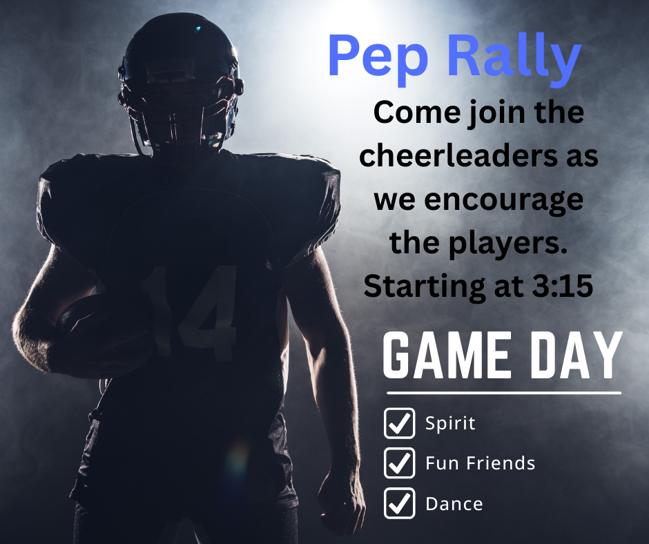 We would love to see you at our Pep Rally today to show support for our Pirates!!!