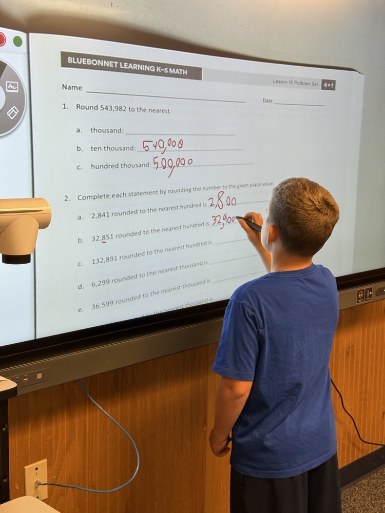 4th graders are crushing their rounding skills this week! 