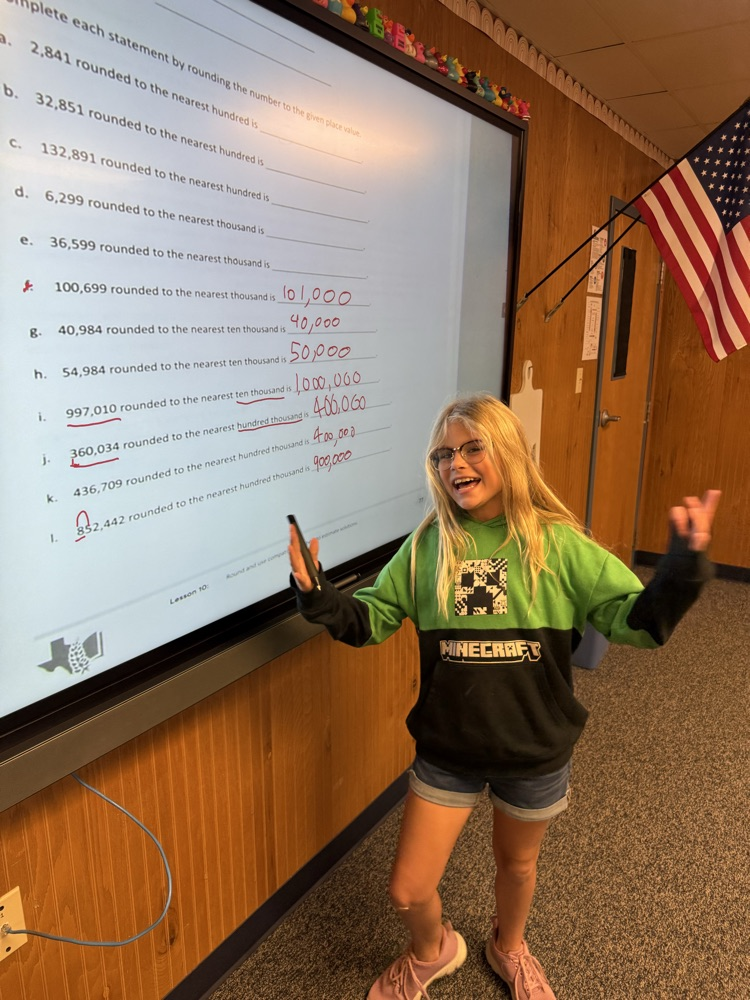 4th graders are crushing their rounding skills this week! 