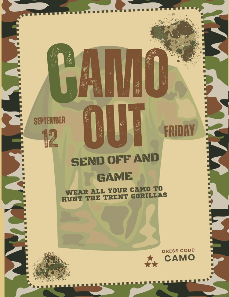 This Friday, September 12 is Camo Out!