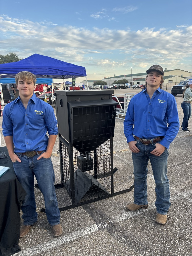 Trapper and Shane with their amazing deer feeder.