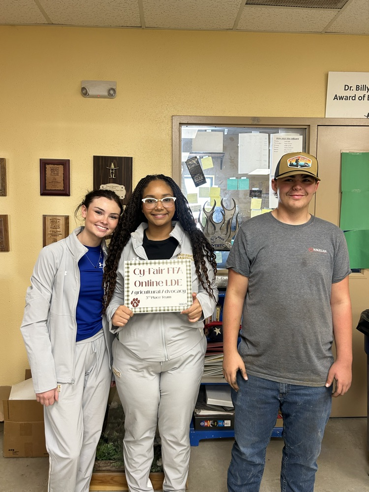 Ag Advocacy team placed 3rd.