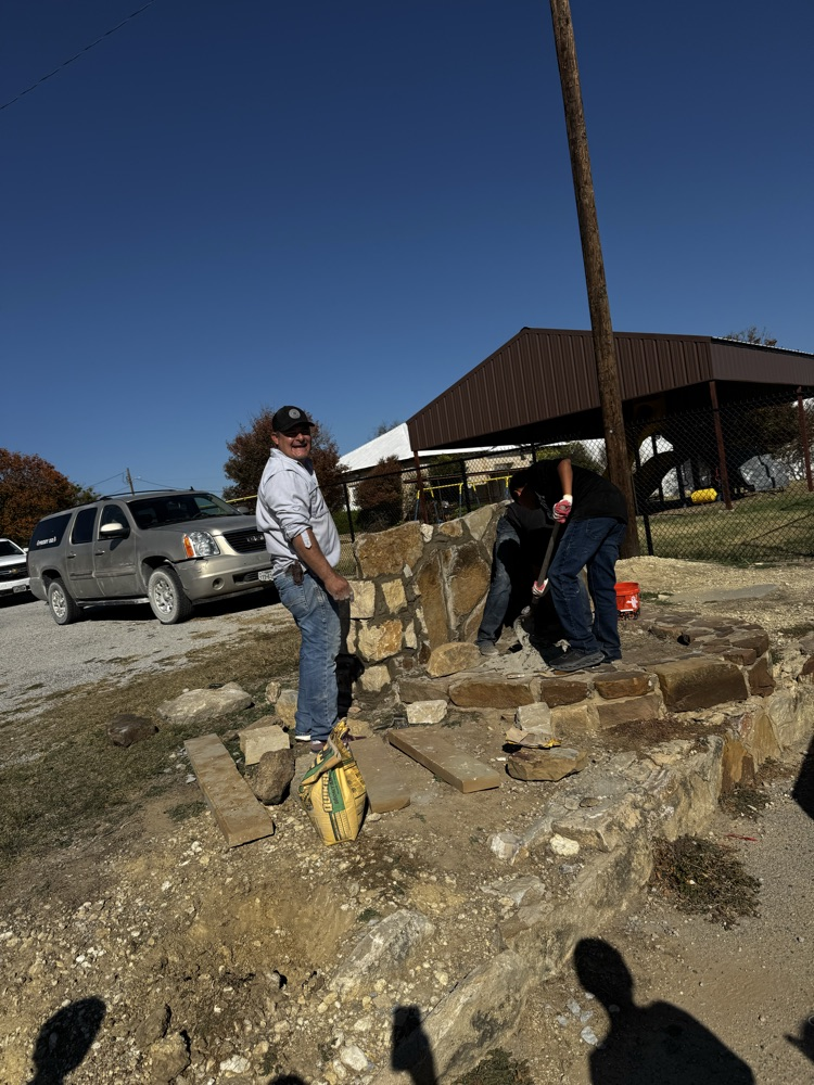 Repairing the rock sign
