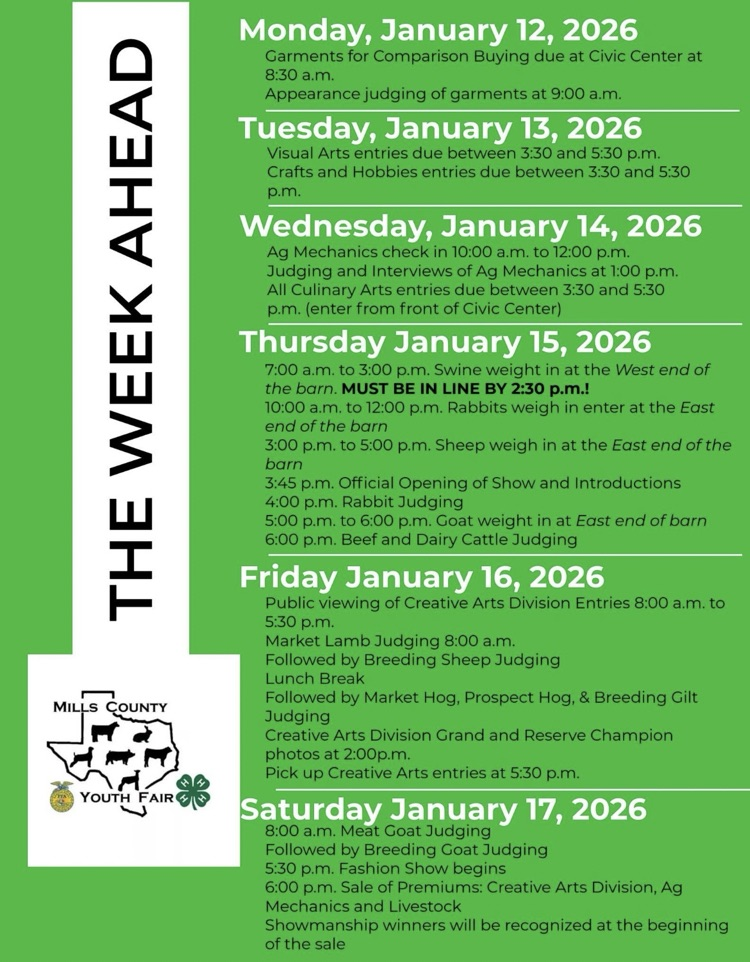 County show schedule 
