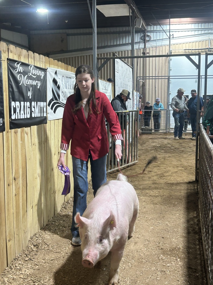 Kinlee Mize with her York