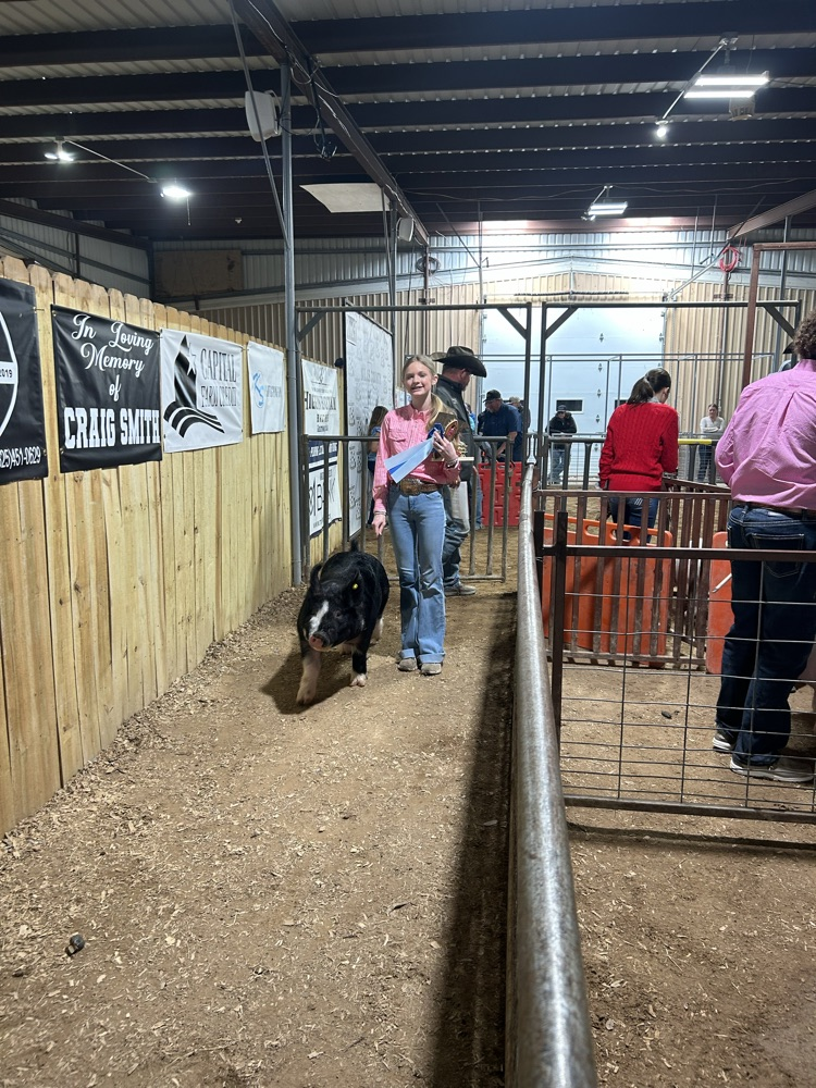 Karah Seider with her Duroc
