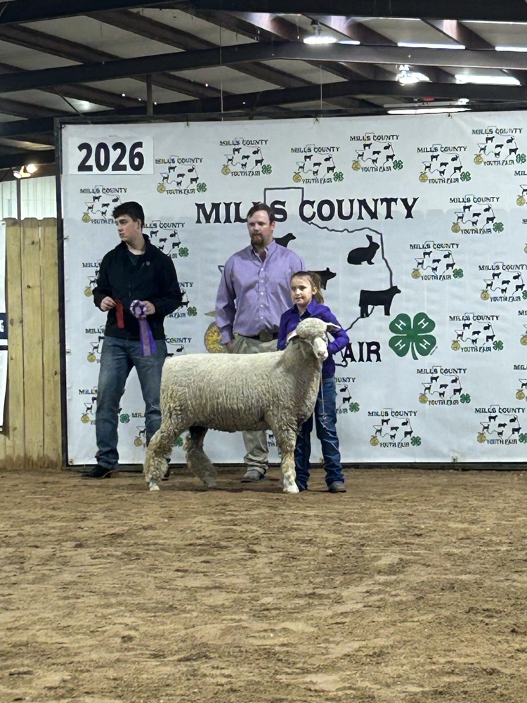 Lanie Buffe with her lamb
