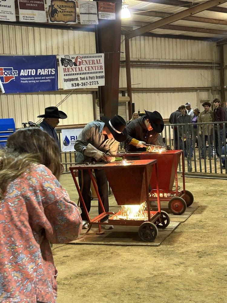 Wyatt Frazier in the cutting torch contest