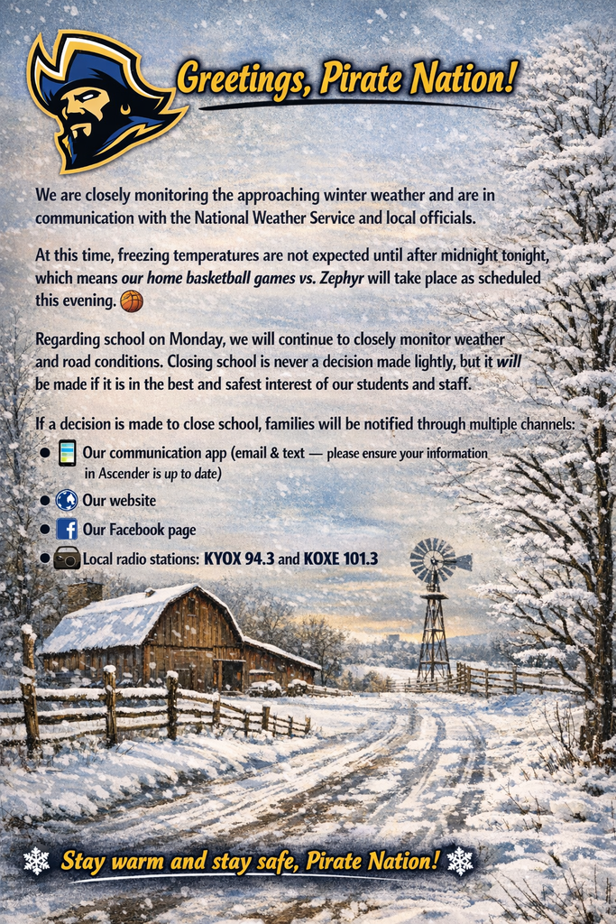 Winter Weather Update