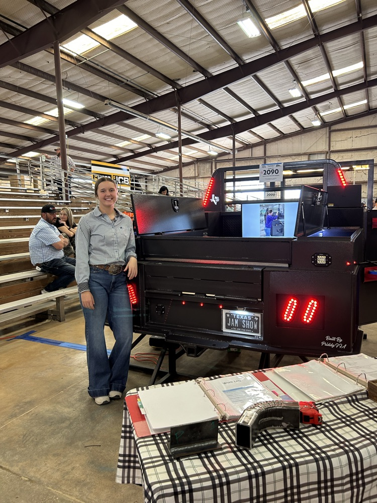 Sadie Buffe with her flat bed