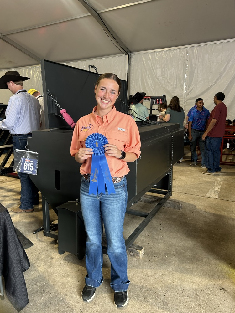 Addie with her feeder