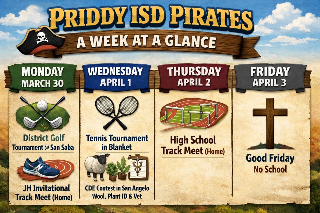 WEEK AT A GLANCE (3.30.26-4.3.26)