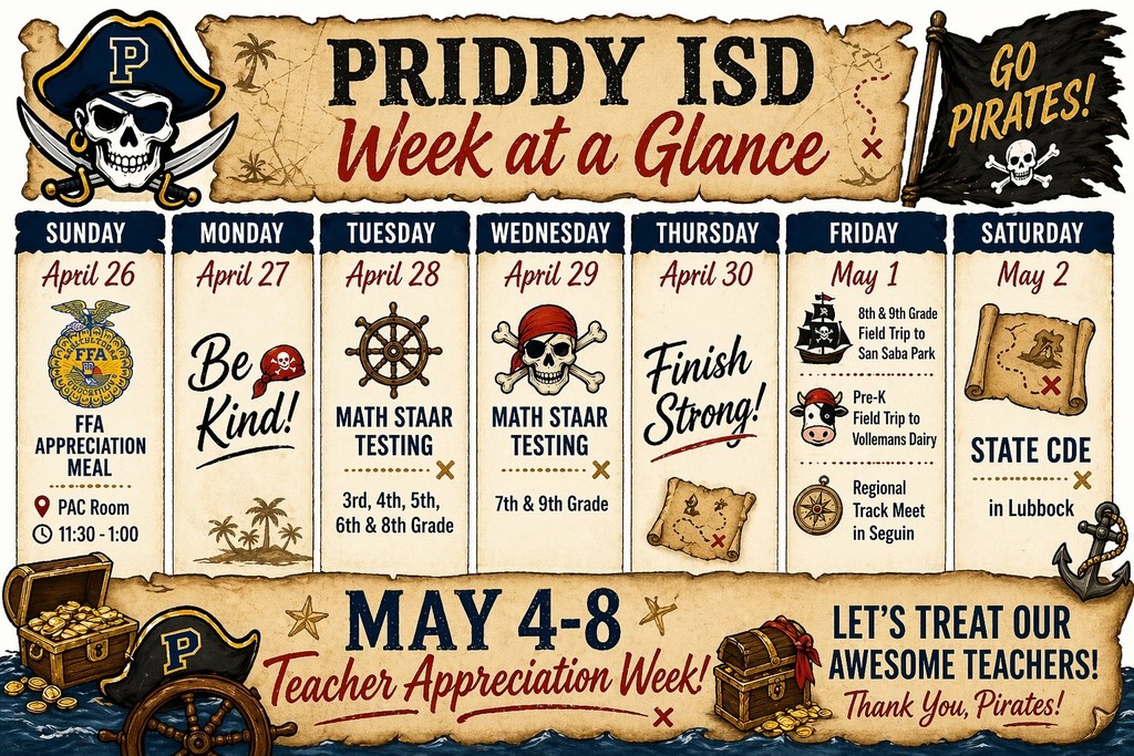 Week at a Glance 4.26-5.2