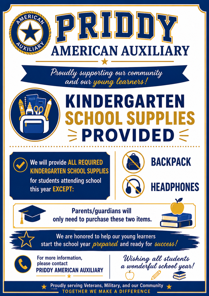 Kindergarten School Supplies