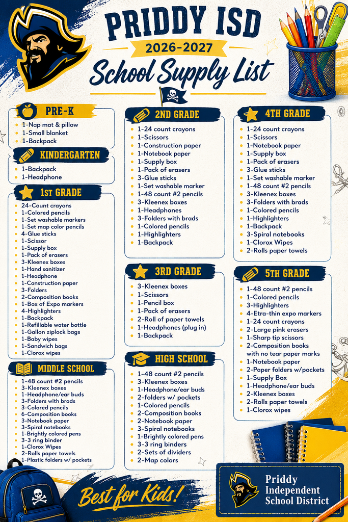 School Supply List 
