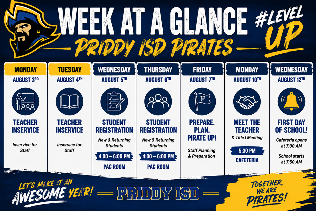 Week at a Glance 8.3-8.12 2026