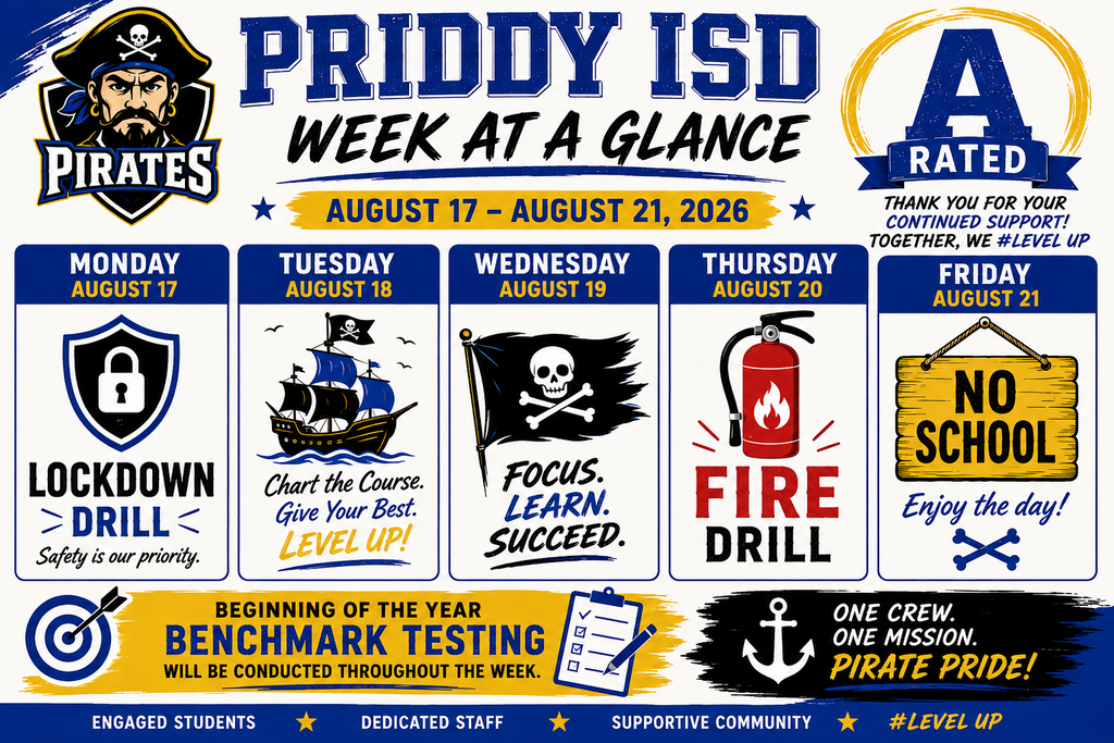 Pirate families, here’s a look at the week ahead!