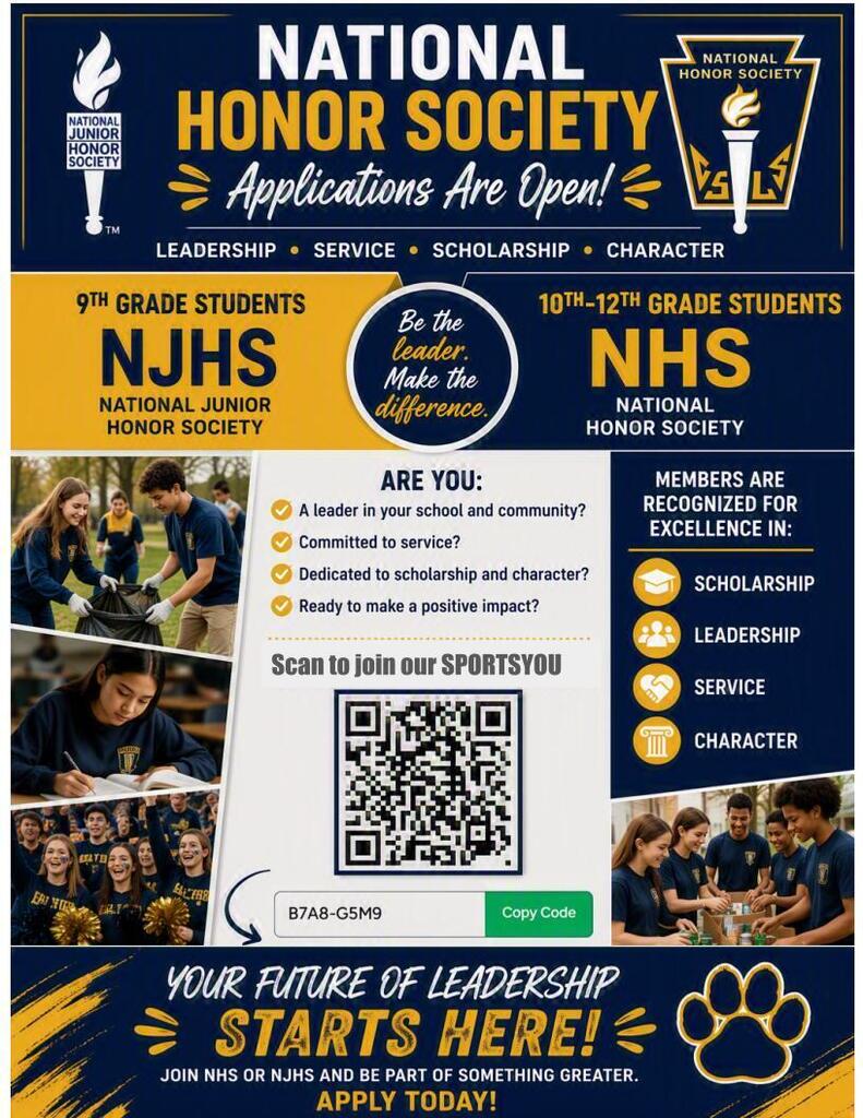 PRIDDY NHS and NJHS