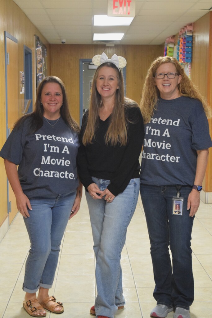 Home coming spirt weekday one. Movie day. 3 teachers
