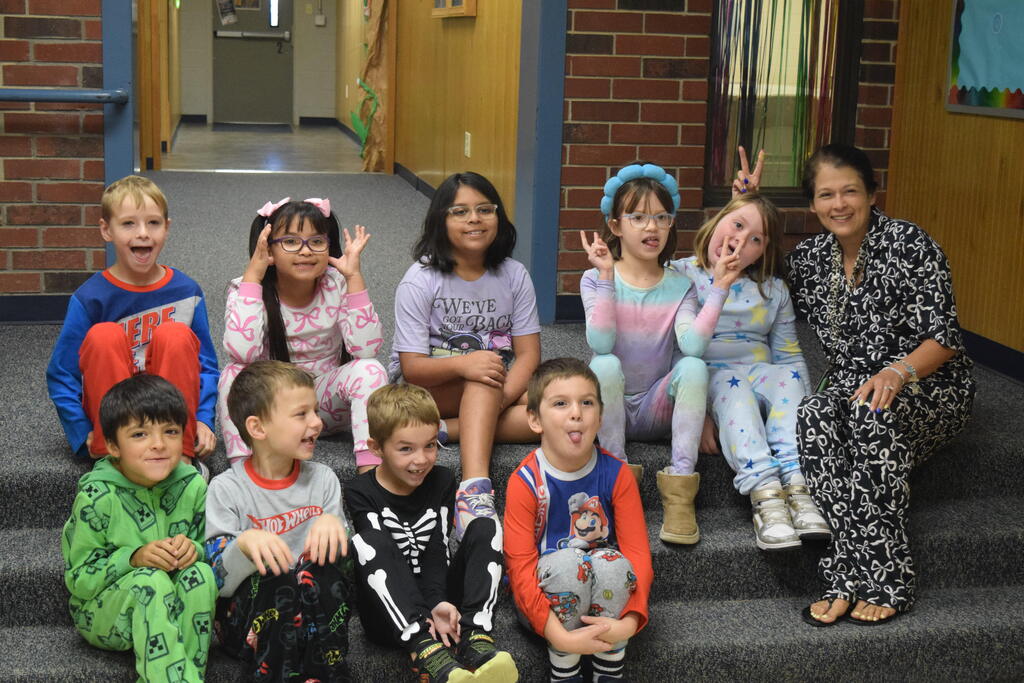 Spirt week. Day two: Pajama Day. Silly edition 