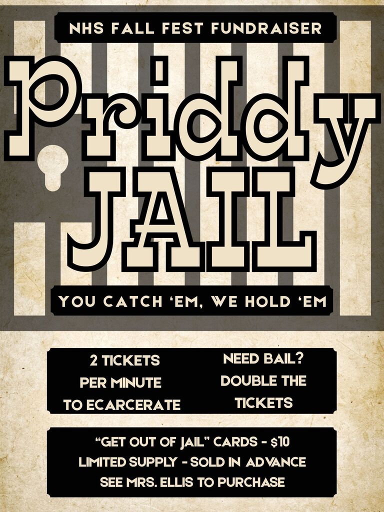 See Mrs. Ellis for a GET OUT OF JAIL FREE CARD!
