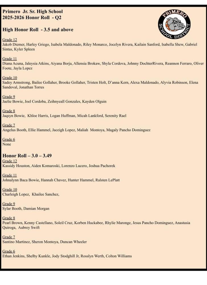Q2 Honor Roll `25-`26