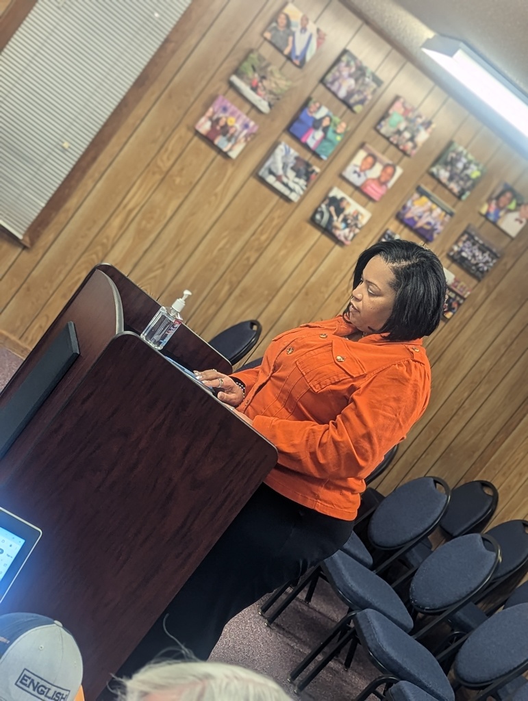 Mrs. Eanes-Walton speaking at the school board meeting.