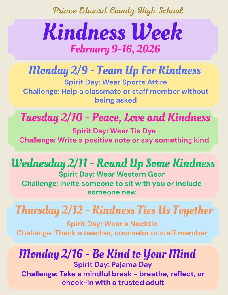 Kindness Week Daily Themes