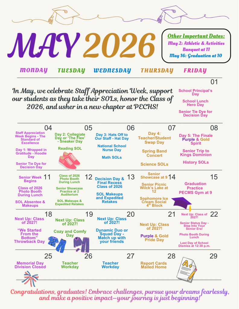 may calendar for PECHS