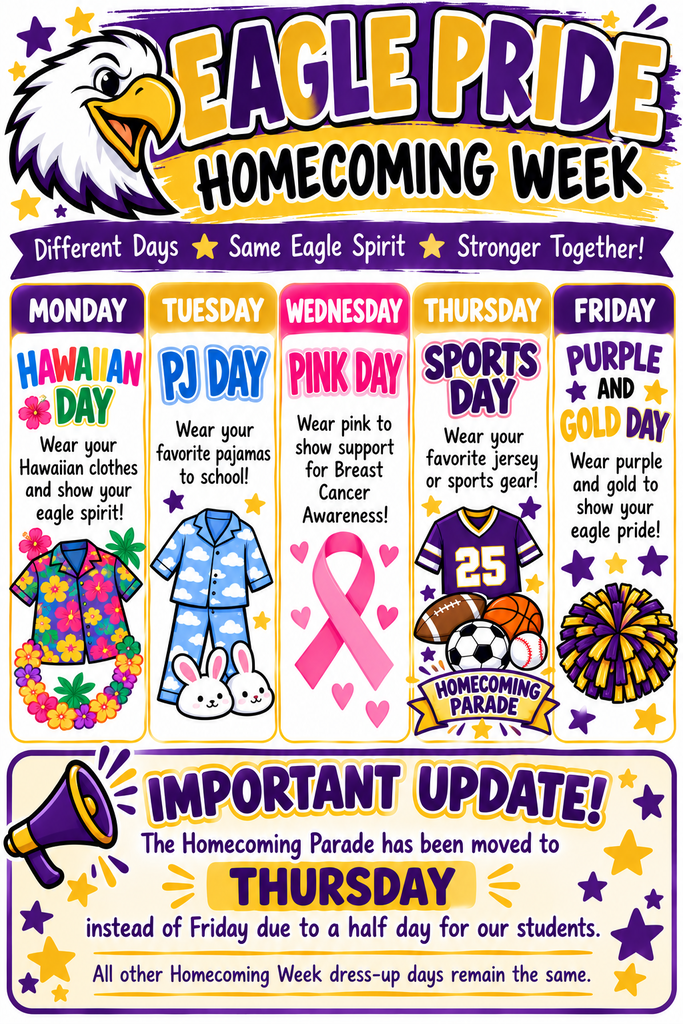 PECES HoCo Spirit Week, each day is different