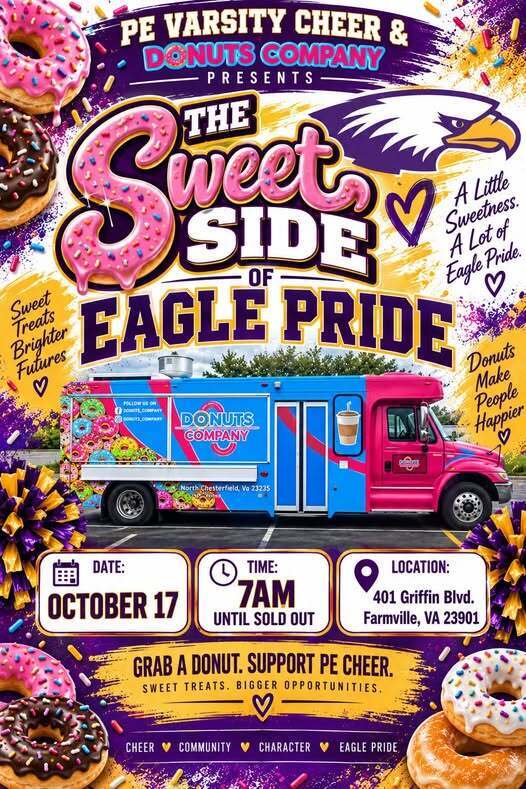 donut cheer fundraiser flyer